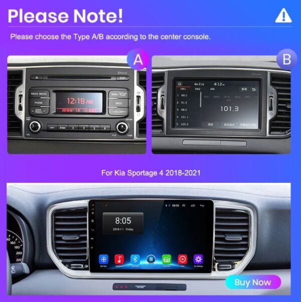 Autoradio Carplay Kia Sportage 4 QL (2016-2018) – Image 2