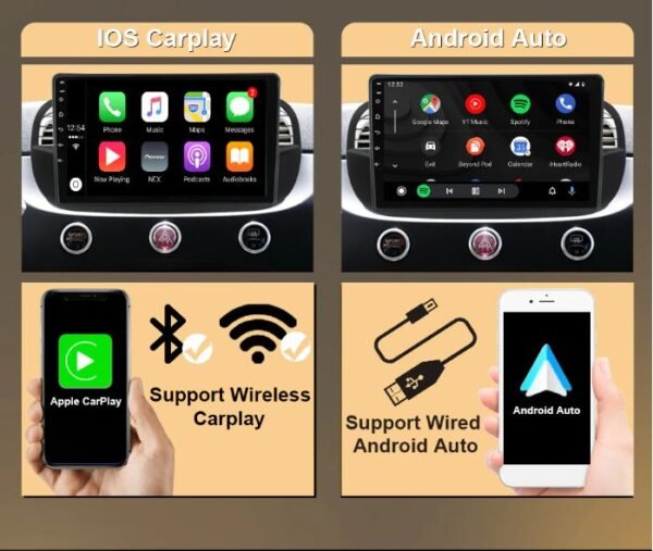 Android Carplay Fiat 500 (2007–2015) – Image 4