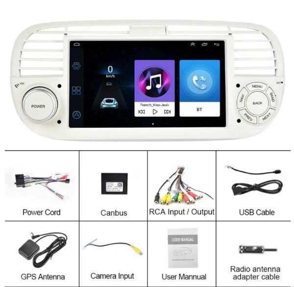 Android Carplay Fiat 500 (2007–2015) > Modèle A – Image 9