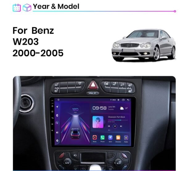 Android Mercedes Benz classe C CLK classe S203 W203 W209 A209 (2000 – 2005)