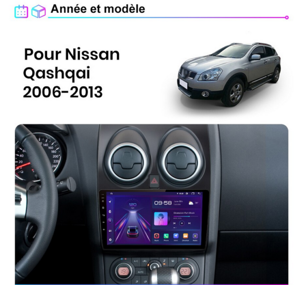 Android Carplay Nissan Qashqai J10 (2006-2013)