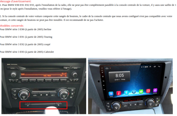 Android Carplay BMW série 3 & 5 E90 E91 E92 E93 – Image 5