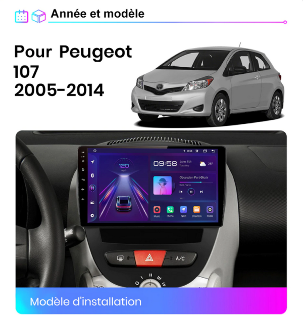 Autoradio carplay android Toyota Aygo (2005-2014)