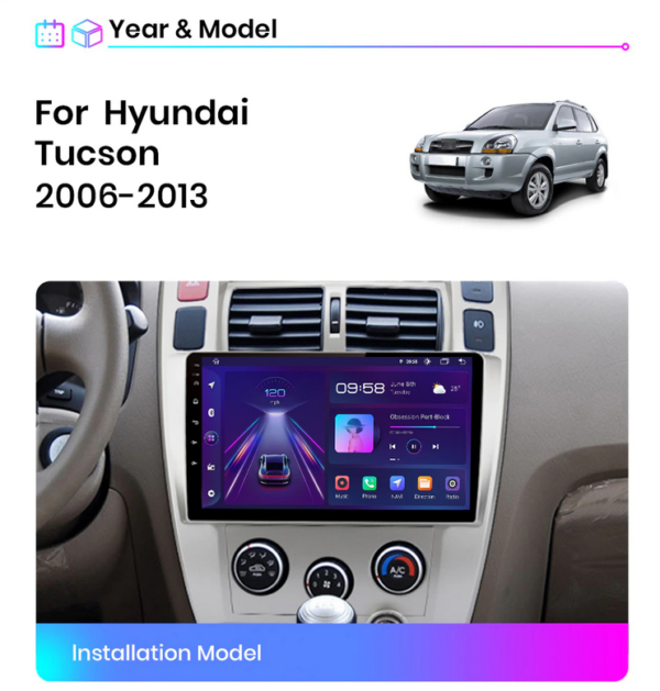 Android Carplay Hyundai Tucson (2006–2013)