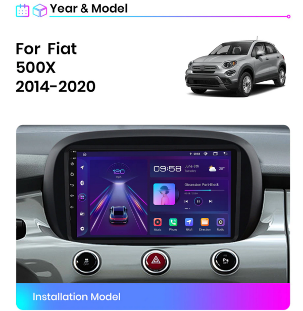 Android Carplay Fiat 500X (2014-2020)