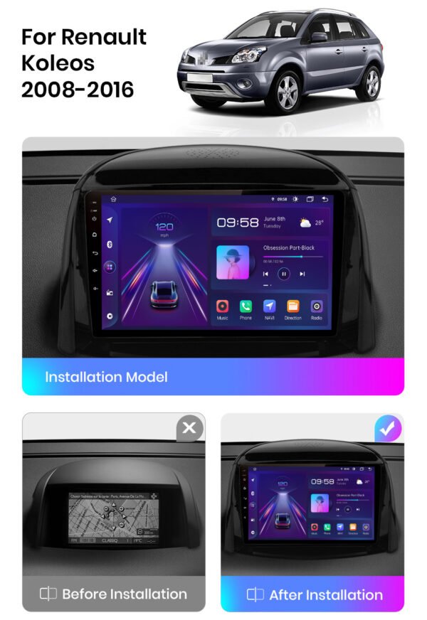 Android Renault Koleos 2008 - 2016