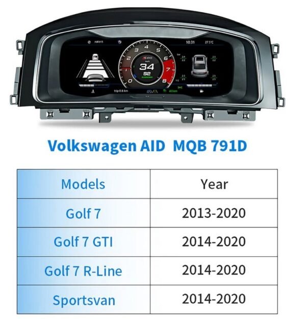 Compteur Digital -Cockpit - GOLF 7 (2012-2020) – Image 2