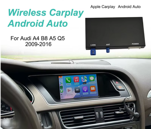 Boitier CarPlay Android pour Audi A4, A5, Q5, 2009-2016